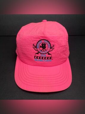 VTG Orlando, Florida Motion Picture Stunt Team Pink Trucker Hat Snapback Retro